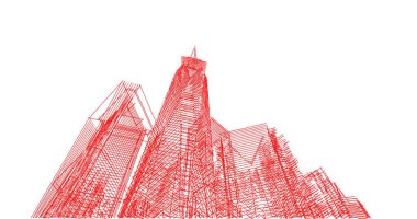 soyut mimari duvar kağıdı tasarımı, dijital konsept arkaplan