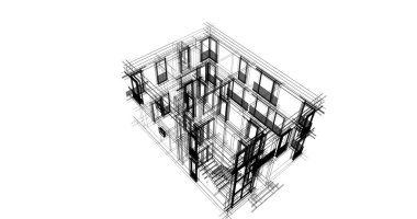 soyut mimari duvar kağıdı tasarımı, dijital konsept arkaplan