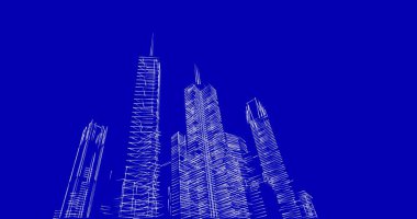 soyut mimari duvar kağıdı tasarımı, dijital konsept arkaplan