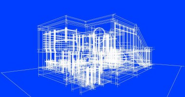 soyut mimari duvar kağıdı tasarımı, dijital konsept arkaplan