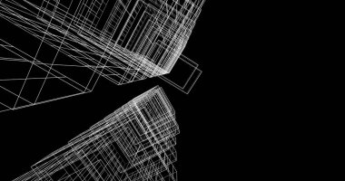 soyut mimari duvar kağıdı tasarımı, dijital konsept arkaplan