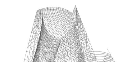 soyut mimari duvar kağıdı tasarımı, dijital konsept arkaplan