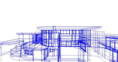 soyut mimari duvar kağıdı tasarımı, dijital konsept arkaplan