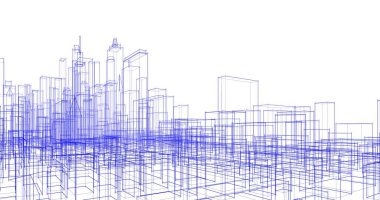 soyut mimari duvar kağıdı tasarımı, dijital konsept arkaplan