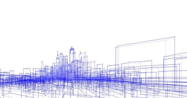 soyut mimari duvar kağıdı tasarımı, dijital konsept arkaplan