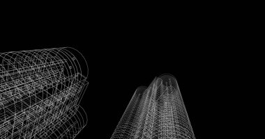 soyut mimari duvar kağıdı tasarımı, dijital konsept arkaplan