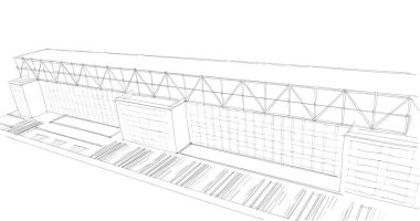 soyut mimari duvar kağıdı tasarımı, dijital konsept arkaplan