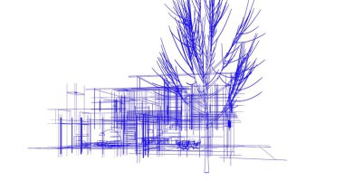 soyut mimari duvar kağıdı tasarımı, dijital konsept arkaplan