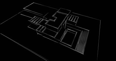 soyut mimari duvar kağıdı tasarımı, dijital konsept arkaplan