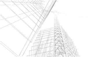 soyut mimari duvar kağıdı tasarımı, dijital konsept arkaplan