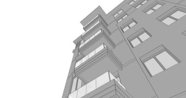 soyut mimari duvar kağıdı tasarımı, dijital konsept arkaplan