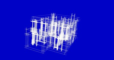 soyut mimari duvar kağıdı tasarımı, dijital konsept arkaplan