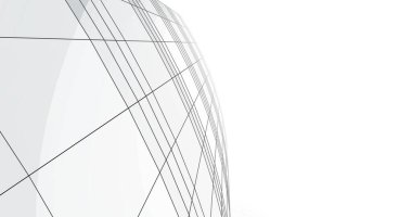 Mimari sanat konseptinde soyut çizgiler, minimum geometrik şekiller. 