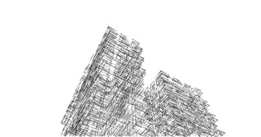 soyut mimari duvar kağıdı tasarımı, dijital konsept arkaplan