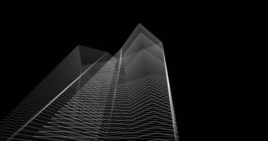 soyut mimari duvar kağıdı tasarımı, dijital konsept arkaplan