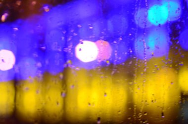 Bulanık soyut ışıklar gece şehrin arka planı