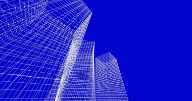 soyut mimari duvar kağıdı tasarımı, dijital konsept arkaplan