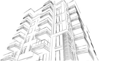 soyut mimari duvar kağıdı tasarımı, dijital konsept arkaplan