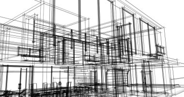 soyut mimari duvar kağıdı tasarımı, dijital konsept arkaplan