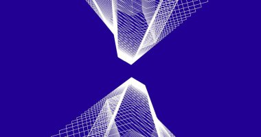 Mimari sanat konseptinde soyut çizgiler, minimum geometrik şekiller. 