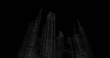 soyut mimari duvar kağıdı tasarımı, dijital konsept arkaplan