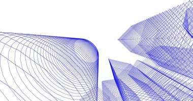 soyut mimari duvar kağıdı tasarımı, dijital konsept arkaplan