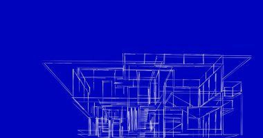 soyut mimari duvar kağıdı tasarımı, dijital konsept arkaplan