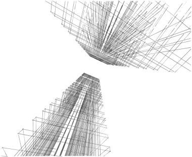 soyut mimari duvar kağıdı tasarımı, dijital konsept arkaplan