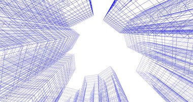 soyut mimari duvar kağıdı tasarımı, dijital konsept arkaplan