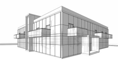 soyut mimari duvar kağıdı tasarımı, dijital konsept arkaplan