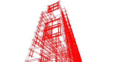 soyut mimari duvar kağıdı tasarımı, dijital konsept arkaplan