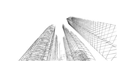 soyut mimari duvar kağıdı tasarımı, dijital konsept arkaplan