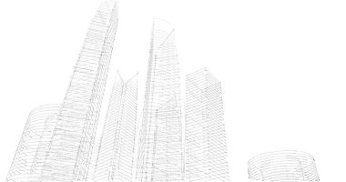 soyut mimari duvar kağıdı tasarımı, dijital konsept arkaplan