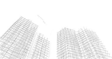 soyut mimari duvar kağıdı tasarımı, dijital konsept arkaplan