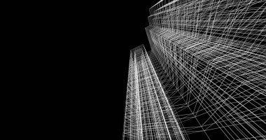 soyut mimari duvar kağıdı tasarımı, dijital konsept arkaplan