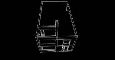 Mimari sanat konseptinde soyut çizgiler, minimum geometrik şekiller. 