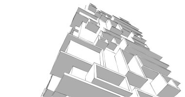 soyut mimari duvar kağıdı tasarımı, dijital konsept arkaplan