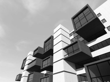 soyut mimari duvar kağıdı tasarımı, dijital konsept arkaplan