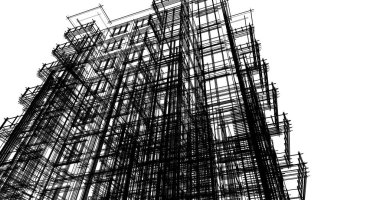 soyut mimari duvar kağıdı tasarımı, dijital konsept arkaplan