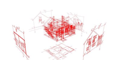 minimal geometrik şekiller, mimari çizgiler