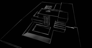 soyut mimari duvar kağıdı tasarımı, dijital konsept arkaplan