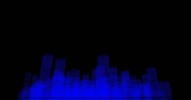 Arkaplanda mimari bina 3d illüstrasyon