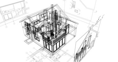 soyut mimari duvar kağıdı tasarımı, dijital konsept arkaplan