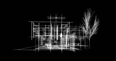 soyut mimari duvar kağıdı tasarımı, dijital konsept arkaplan