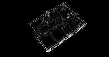 soyut mimari duvar kağıdı tasarımı, dijital konsept arkaplan