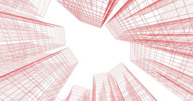 soyut mimari duvar kağıdı tasarımı, dijital konsept arkaplan