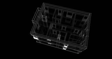 soyut mimari duvar kağıdı tasarımı, dijital konsept arkaplan