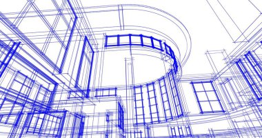soyut mimari duvar kağıdı tasarımı, dijital konsept arkaplan