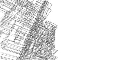 soyut mimari duvar kağıdı tasarımı, dijital konsept arkaplan
