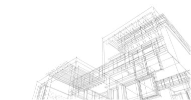 soyut mimari duvar kağıdı tasarımı, dijital konsept arkaplan